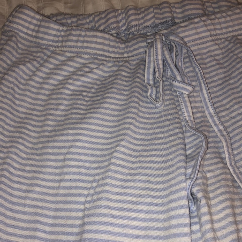 Blue striped lounge pants